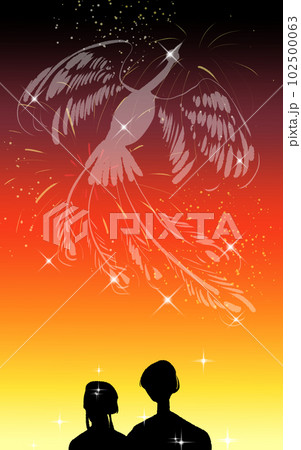 夕焼けと鳳凰 夕焼けと鳳凰 102500063