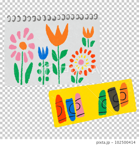 クレヨンとお絵かき帳 102500414