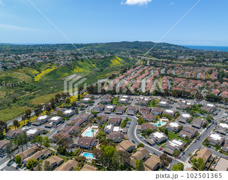 Aerial view of over San Diego, California, USA 102501365