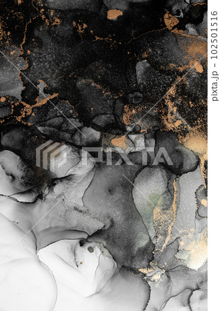 Marble ink abstract art from exquisite original painting for abstract background 102501516