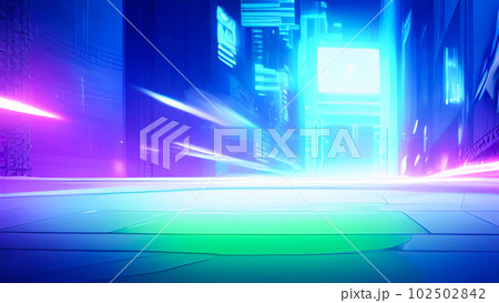 ネオンカラー, ネオン, 虹色, 近未来, テクノロジー, サイバー, 背景, 壁紙, グラデーショ 102502842