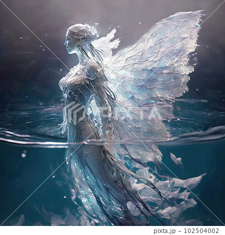 水の妖精 水神 スピリチュアル イラスト（AI生成画像） 102504002