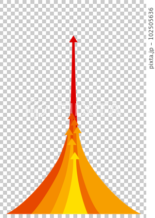 Arrow image of progress, speed, etc. red 102505636