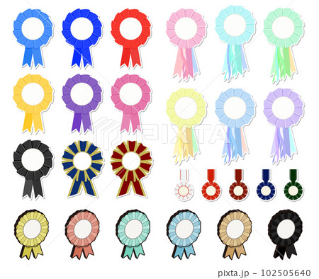 カラフルでさまざまなロゼット セット カラフルでさまざまなロゼット セット 102505640