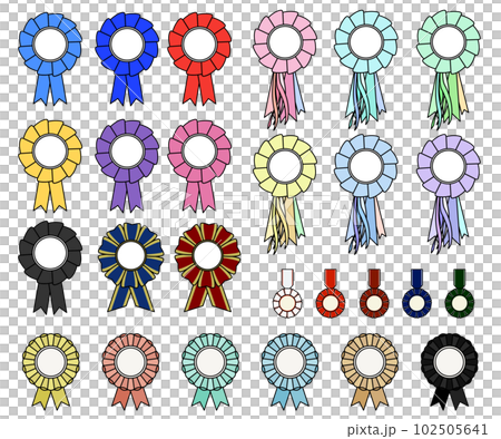 Colorful and various rosette set Colorful and various rosette set 102505641