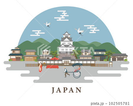 城下町の風景　日本の古い町並み 102505781