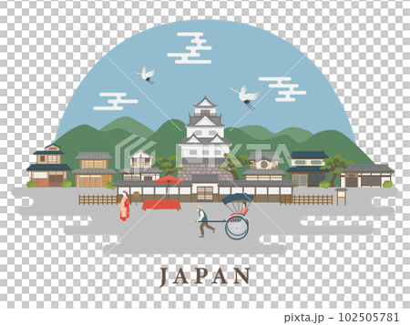 城下町の風景　日本の古い町並み 102505781