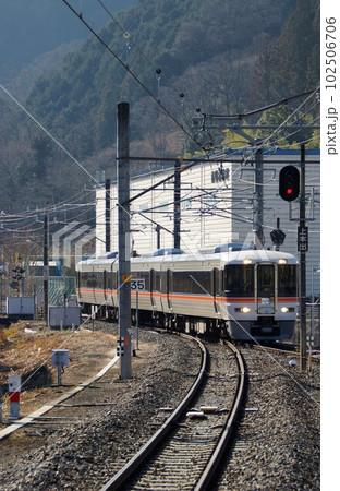 身延線の風景　特急ふじかわ（373系車両） 102506706