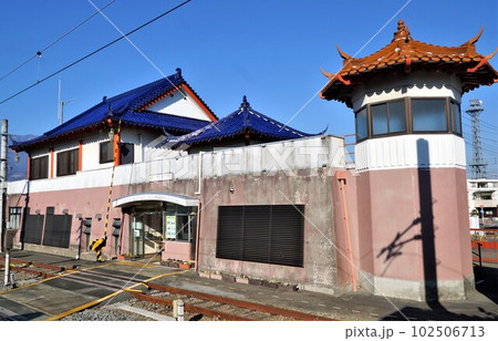 身延線からの車窓風景 市川大門駅 身延線からの車窓風景 市川大門駅 102506713
