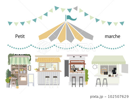 イベント系素材：Petite_marché_マルシェ_カフェ 102507629