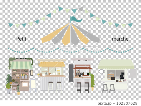 イベント系素材：Petite_marché_マルシェ_カフェ 102507629