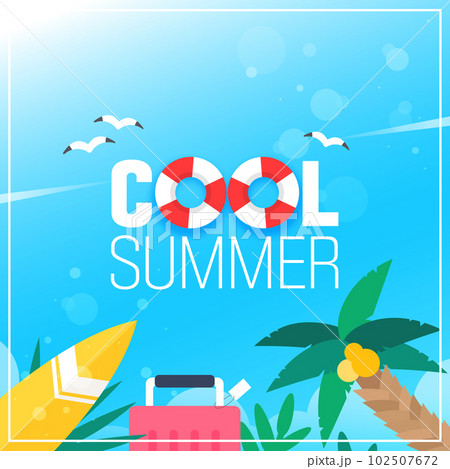 Summer Frame Illustration  102507672