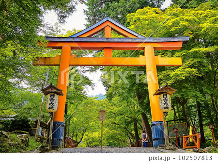 滋賀 日吉大社の山王鳥居01 102507813