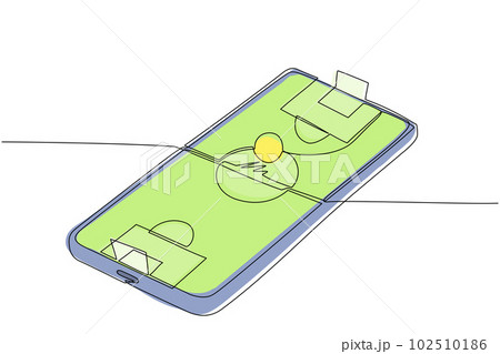 Single continuous line drawing smartphone connected with gamepad and playing  football games. Online football games. Smartphone applications. Mobile  football. One line draw design vector illustration 23863599 Vector Art at  Vecteezy