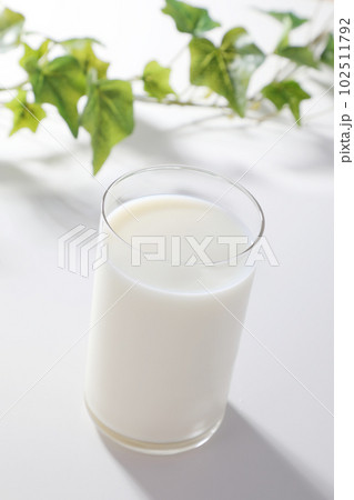 グラスに注がれた牛乳 グラスに注がれた牛乳 102511792