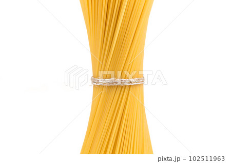Uncooked pasta spaghetti macaroni 102511963