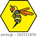 ハチ、スズメバチのベクターイラストカット 102512850