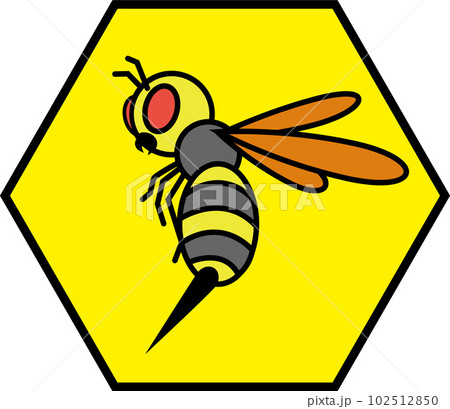 ハチ、スズメバチのベクターイラストカット ハチ、スズメバチのベクターイラストカット 102512850
