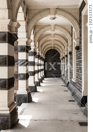 Railway Station detail Dunedin South Island New Zealand 102513573