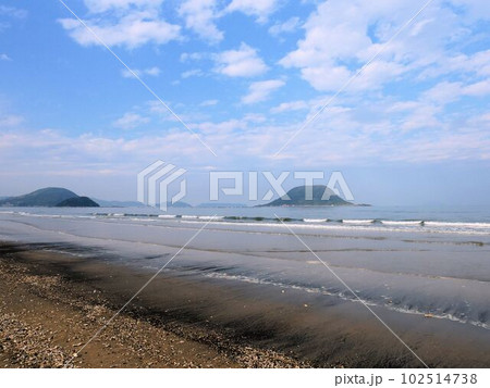 佐賀県唐津市 冬の浜崎海岸 佐賀県唐津市 冬の浜崎海岸 102514738