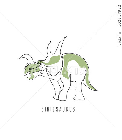 Dinosaur poster. Art line. Vector illustration. Abstract illustration on a white background. Dinosaur poster. Art line. Vector illustration. Abstract illustration on a white background. 102517922