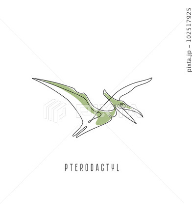 Dinosaur poster. Art line. Vector illustration. Abstract illustration on a white background. Dinosaur poster. Art line. Vector illustration. Abstract illustration on a white background. 102517925