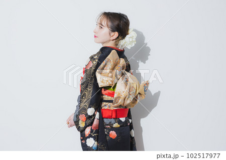 黒引き振袖　花嫁 102517977