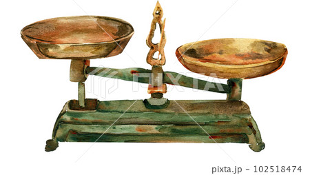 Watercolor illustration of old rusty green cage. An old rusty enamel element. Hand drawn in watercolour on a white background. Perfect for wedding invitation, greetings card, posters, party decor. Watercolor illustration of old rusty green cage. An old rusty enamel element. Hand drawn in watercolour on a white background. Perfect for wedding invitation, greetings card, posters, party decor. 102518474