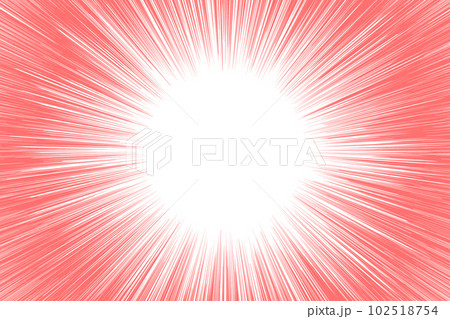ライトレッドカラーの集中線　背景素材 102518754
