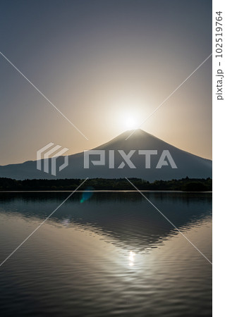 【静岡県】田貫湖から見る富士山と朝日 ダイヤモンド富士 【静岡県】田貫湖から見る富士山と朝日 ダイヤモンド富士 102519764