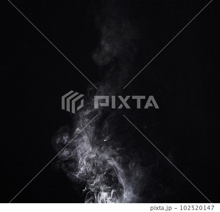 Grey smoke swirl, white background and studio with no people with fog in the air. Smoking, smog and isolated with smoker art from cigarette or pollution with graphic space for incense creativity Grey smoke swirl, white background and studio with no people with fog in the air. Smoking, smog and isolated with smoker art from cigarette or pollution with graphic space for incense creativity 102520147