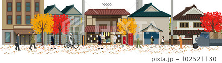 秋のレトロ街1-看板文字無し 秋のレトロ街1-看板文字無し 102521130