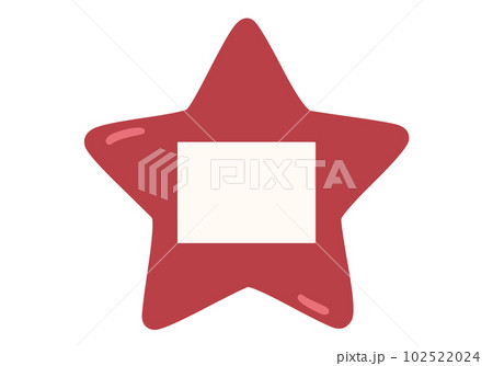 赤色の星型の名札のイラスト素材 [102522024] - PIXTA