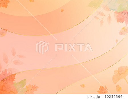 幾何学　秋　紅葉 　背景　フレーム 102523964