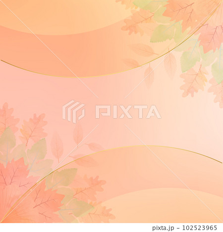 幾何学　秋　紅葉 　背景　フレーム 102523965