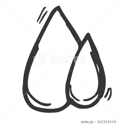 Continuous line water drop art droplet icon rain outline sketch doodle  drawing. One line linear blood sea water drop drawn tear eco donation  abstract medical simple logo isolated. Vector Illustration 29750734 Vector