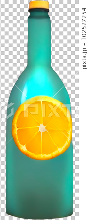 water bottle with orange,オレンジの入った水のボトル,PNG water bottle with orange,オレンジの入った水のボトル,PNG 102527254