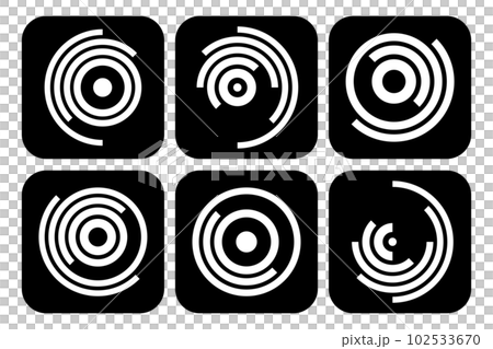 Set of Black and White Geometric Elements for Logo Design. Abstract Icons. Vector Art. Set of Black and White Geometric Elements for Logo Design. Abstract Icons. Vector Art. 102533670