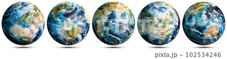 World map planet Earth set World map planet Earth set 102534246