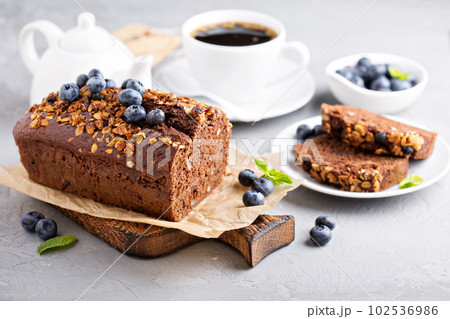 Chocolate whole wheat quick bread 102536986
