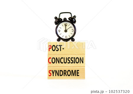 PCS post-concussion syndrome symbol. Concept words PCS post-concussion syndrome on wooden blocks on a beautiful white table white background. Medical PCS post-concussion syndrome concept. Copy space. PCS post-concussion syndrome symbol. Concept words PCS post-concussion syndrome on wooden blocks on a beautiful white table white background. Medical PCS post-concussion syndrome concept. Copy space. 102537320