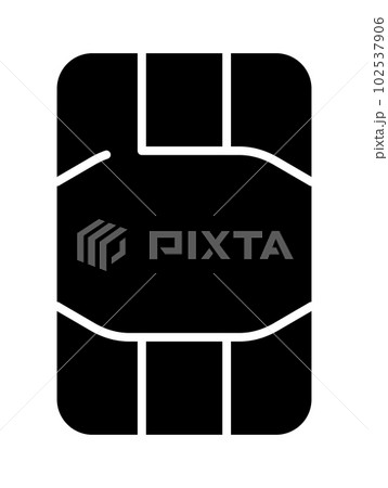 icチップのシルエット icチップのシルエット 102537906