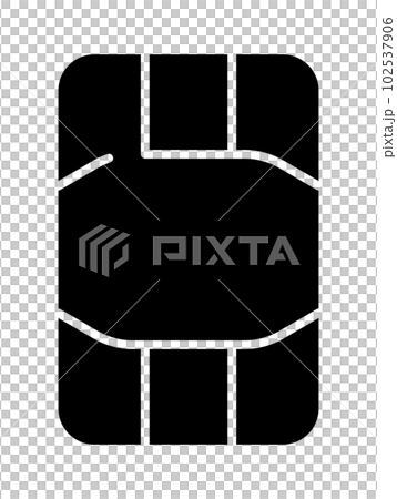 icチップのシルエット icチップのシルエット 102537906