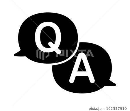 Q &Aの吹き出しシルエット 102537910