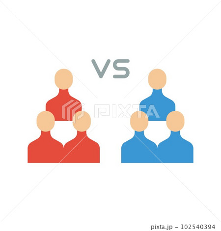Team Vs Team icon vector image. Suitable for mobile apps, web apps and print media. 102540394