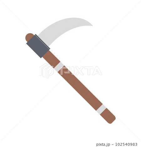 Scythe icon vector image. Suitable for mobile apps, web apps and print media. Scythe icon vector image. Suitable for mobile apps, web apps and print media. 102540983