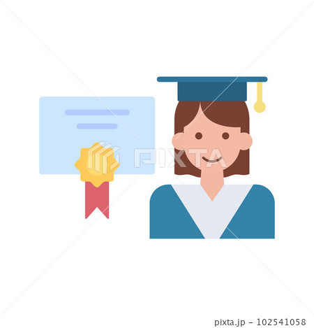 Receiving Diploma icon vector image. Suitable for mobile apps, web apps and print media. Receiving Diploma icon vector image. Suitable for mobile apps, web apps and print media. 102541058