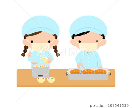 小学校の給食係 102541539