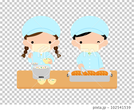 小学校の給食係 102541539