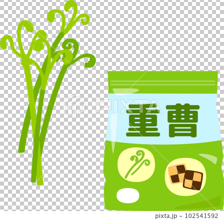 蕨菜和小蘇打，苦味去除劑 102541592